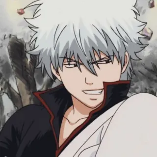 ☹️ Gintoki Sakata Gintama Аниме, Манга, Гинтама, Гинтоки Саката, Комедия, Самурай whatsapp sticker
