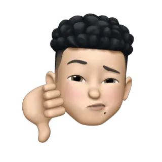 👎 thumbs down, emoji, avatar, dislike, negative telegram sticker
