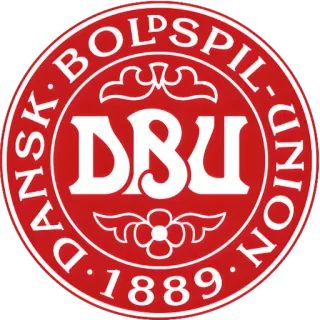 🇩🇰 Dansk Boldspil-Union DANSK BOLDSPIL-UNION DBU 1889 denmark, soccer, football, logo, sports, dbu, denmark national football team telegram sticker