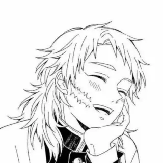 🦊 Sanemi Shinazugawa Demon Slayer アニメ, 漫画, 実弥, 鬼滅の刃, 傷, 柱 telegram sticker