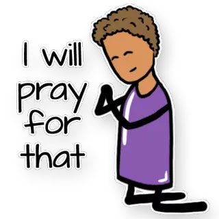 🙏 I will pray for that Gebet, Religion, Cartoon, religiös, beten, Amen telegram sticker