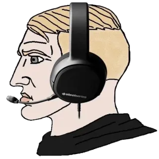 🎧 Gamer, Headset, Meme, Chad, Videogame, Steelseries telegram sticker