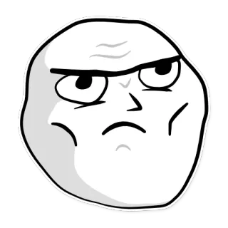 😐 Trollface meme, troll, internet, funny, humor telegram sticker