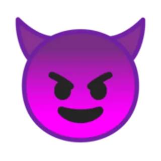 😈 devil, emoji, horns, evil, purple telegram sticker
