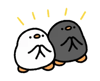 🐣 imut, burung, binatang, kawaii, kartun, animasi telegram sticker