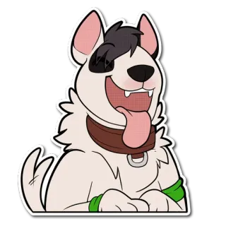 😋 dog, pet, animal, cartoon, friendly, domestic, mammal telegram sticker