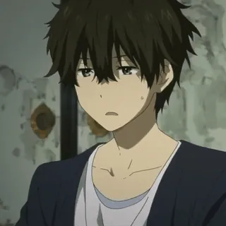 🪶 Anime, Hyouka, Hombre, Personaje, Retrato telegram sticker