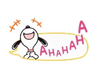 🤣 Snoopy Peanuts AHAHAH snoopy, peanuts, chien, dessin animé, rire telegram sticker