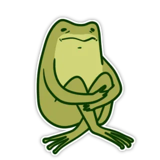 😿 frog, toad, amphibian, animal, cartoon, cute telegram sticker