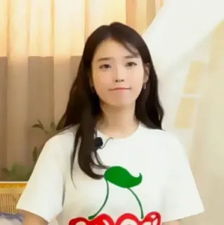 🪜 IU IU, Korean singer, actress, celebrity, cherry, idol telegram sticker