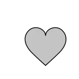 ❤️ coeur, amour, gris whatsapp sticker