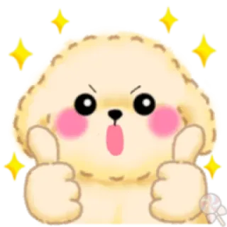 💕 犬, 可愛い, 動物, いいね, ポジティブ, 成功, 絵文字, ステッカー telegram sticker