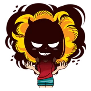 😛 Kreskówka, Diabeł, Zło, Postać, Potwór, Demon whatsapp sticker