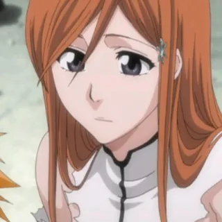 😐 Orihime Inoue Bleach anime, girl, orange hair, Bleach, Orihime Inoue telegram sticker