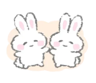 🔪 lapin, mignon, animal, kawaii, adorable telegram sticker