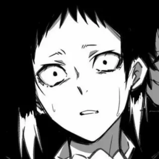 🖤 anime, manga, shocked, surprised, expression, face telegram sticker