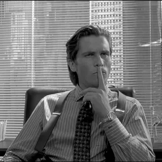 🤫 Patrick Bateman American Psycho whatsapp sticker