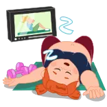 😴 schlafen, erschöpft, Sport, Fitness, Training, müde telegram sticker