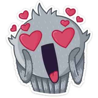 😍 love, cute, cartoon, hearts, monster telegram sticker