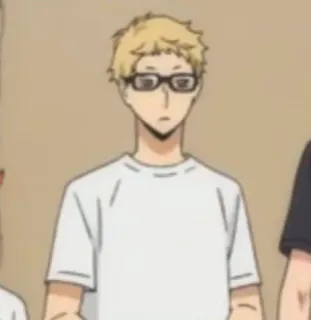 ✨ Kei Tsukishima Haikyuu!! anime, tsukishima, kei, haikyuu, character, blonde, glasses telegram sticker