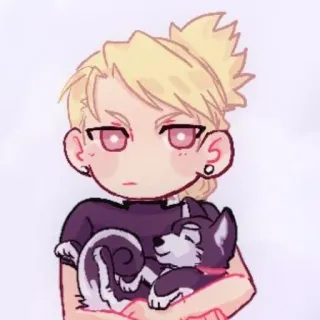😘 pessoa, cachorro, desenho animado, fofo, animal de estimação telegram sticker