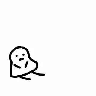😔 블롭, 만화, 단순한, 귀여운 whatsapp sticker