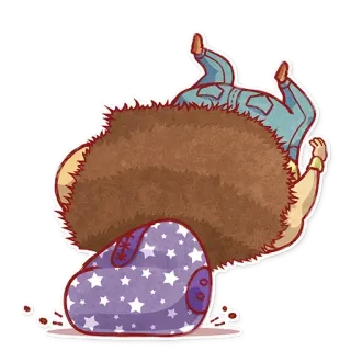 💪 Herbst, auf dem Kopf, ungeschickt, Person, Cartoon, lustig whatsapp sticker