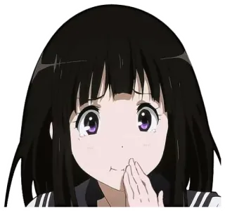 😂 Аниме, Девушка, Грустно, Плачет, Милый telegram sticker