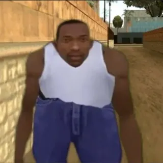 😠 CJ Grand Theft Auto: San Andreas CJ, Grand Theft Auto, San Andreas, Personagem de videogame, Gaming, GTA whatsapp sticker