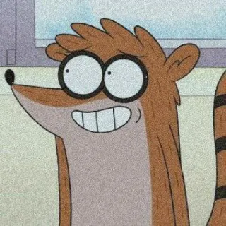 🎌 Rigby Regular Show cartoon, animation, Rigby, Regular Show, raccoon telegram sticker