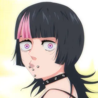 😶 Anime, Piercings, Punk, Chica, Manga telegram sticker