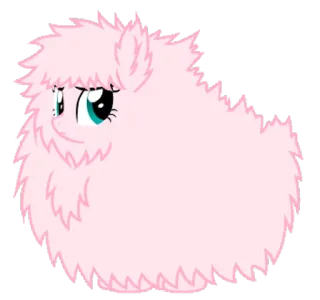 😒 Kucyk, Różowy, Puszysty, Kreskówka, Słodki, Zwierzę telegram sticker