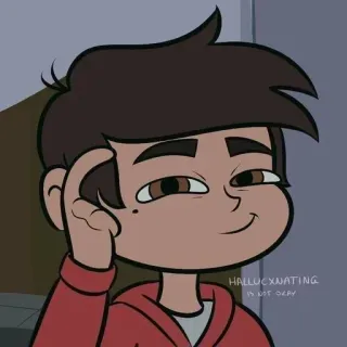 🤔 Marco Diaz Star vs. the Forces of Evil HALLUCXNATING IS NOT OKAY cartoon, character, animated, marco diaz, star vs the forces of evil telegram sticker