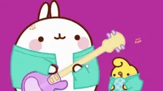 ⭐ kelinci, bunny, anak ayam, burung, gitar, lucu, kartun, kawaii telegram sticker