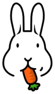 🐰 Hase, Häschen, Karotte, Tier, süß telegram sticker