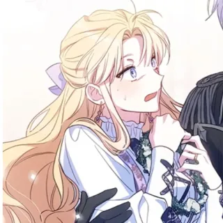 🍡 アニメ, 女の子, 女性, 漫画, キャラクター, マンガ, 金髪 telegram sticker