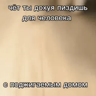 🥰 чёт ты дохуя пиздишь для человека с поджигаемым домом língua russa, ofensivo, insultante whatsapp sticker