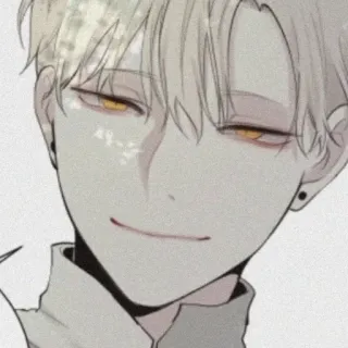 🗝 Anime, Homme, Sourire narquois, Personnage, Portrait telegram sticker