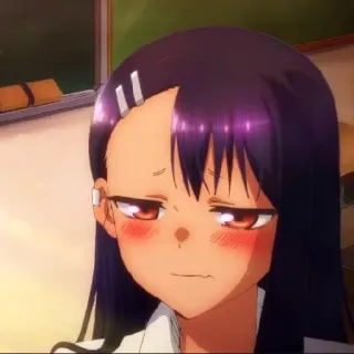 🍬 Nagatoro Don't Toy with Me, Miss Nagatoro Anime, Fille, Écolière, Nagatoro, Manga, Dessin animé telegram sticker