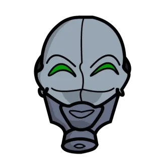 💬 android, mask, cyborg, machine, robot telegram sticker