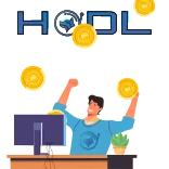 👍 HODL hodl, crypto, finance, investment, money, blockchain telegram sticker