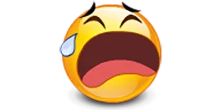 😭 Emoji, menangis, sedih, emosional, tertekan, kuning telegram sticker