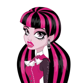 😒 Draculaura Monster High モンスター, High, 吸血鬼, ドラキュローラ, アニメ telegram sticker
