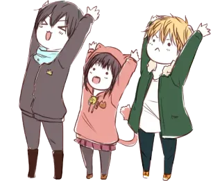 😆 Anime, Hoạt hình, Nhân vật, Dễ thương, Kawaii, Bạn bè telegram sticker