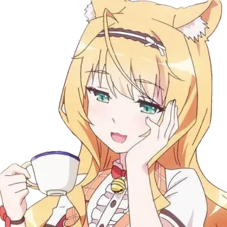😍 anime, ragazza gatto, carino, kawaii, manga, femminile telegram sticker