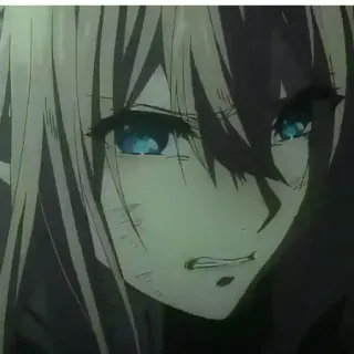 😡 Violet Evergarden Anime, Triste, Lágrima, Garota, Personagem whatsapp sticker