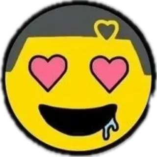 😍 emoji, love, heart eyes, expression, cute, sticker telegram sticker
