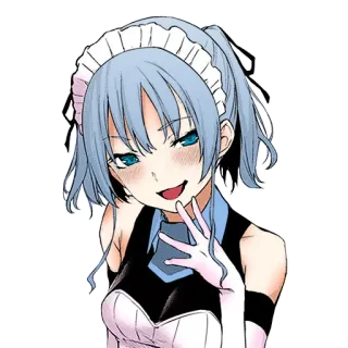 😛 Аниме, Девочка, Горничная, Милый, Манга, Персонаж telegram sticker