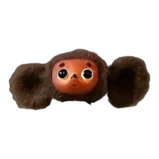 🐭 Cheburashka Gena the Crocodile Cheburashka, Soviet animation, cute, big ears, nostalgia, furry, cartoon character, Russian culture telegram sticker