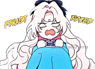 🥺 FRUST RATED dessin animé, frustré, animé telegram sticker